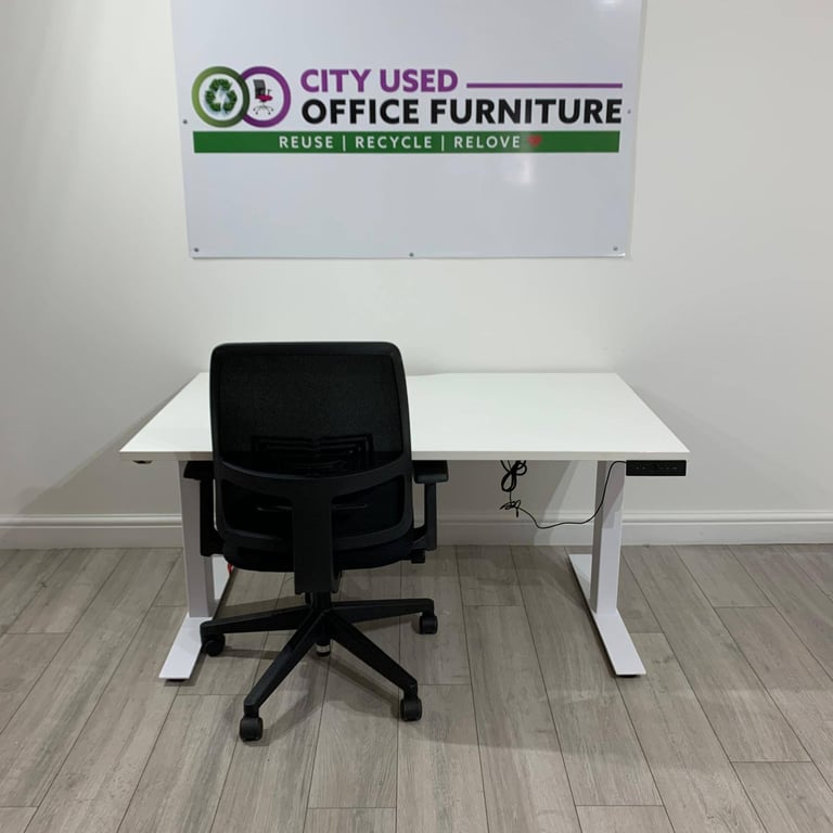Used Office Furniture! ♻️ Pro Electric Sit-Stand Desk, Dual Motor, Memory Settings