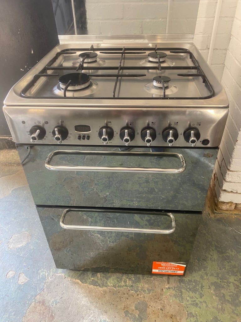 🚚Beautiful Indesit 60CM Stainless Steel Gas Cooker 