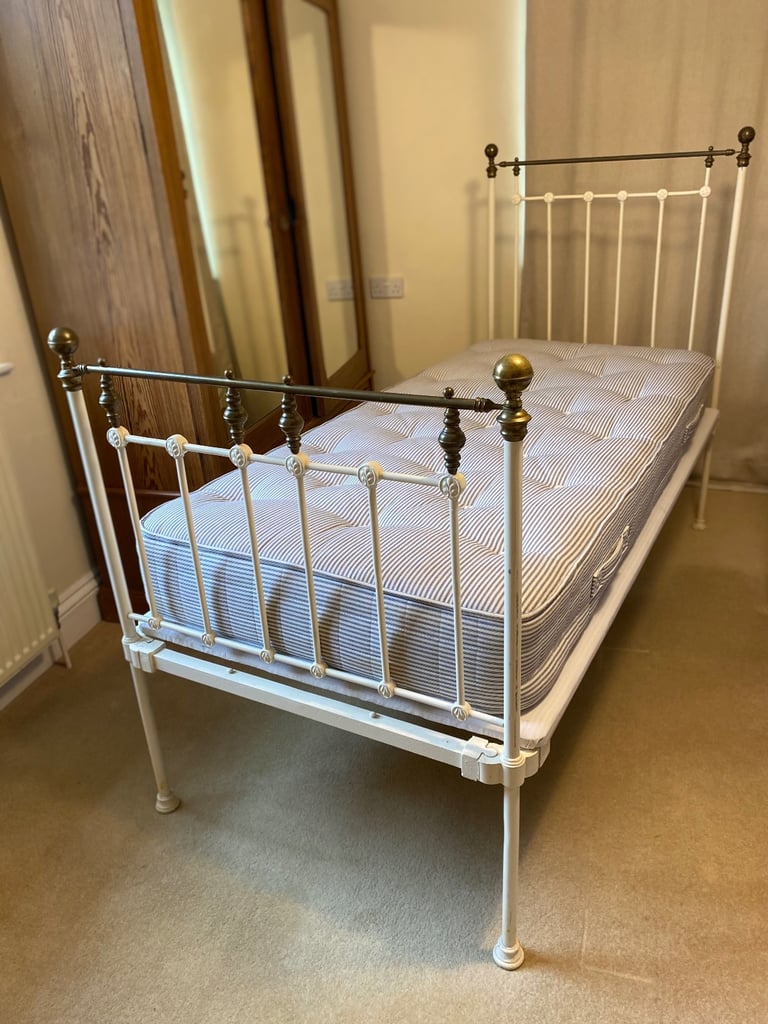 Victorian single bed & mattress