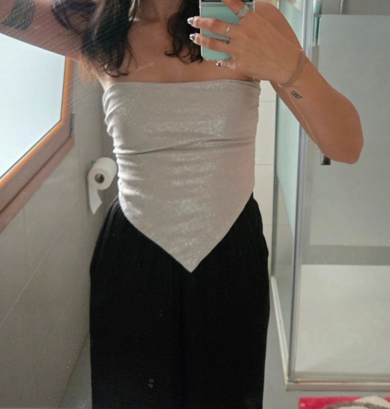 image for Backless glitery silver vest