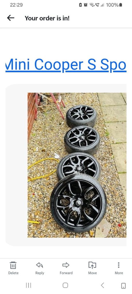image for 4 Mini Alloy Wheels with Tyres
