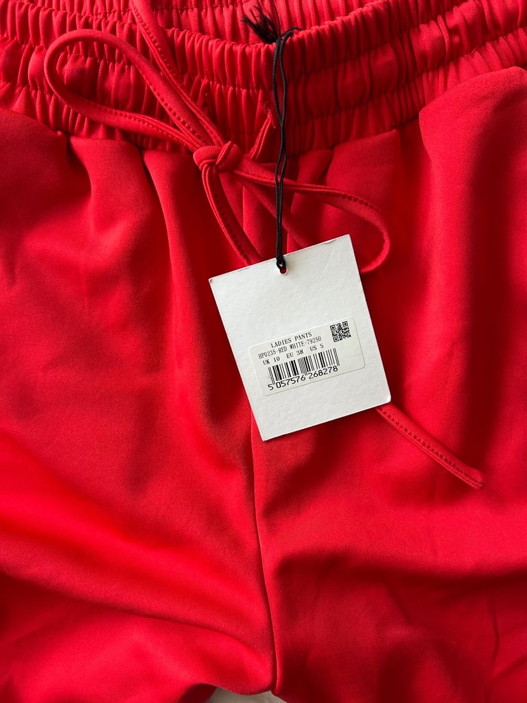 Glamorous red/white wide leg trouser size uk 10 