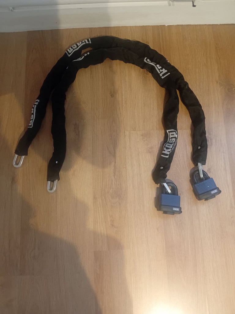 image for 2x Heavy-duty Motorbike chain security 