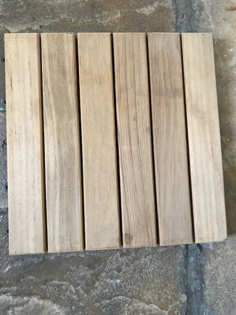 image for ‘A’ Grade Interlocking Teak Tiles 300 x 300 x 24mm - New
