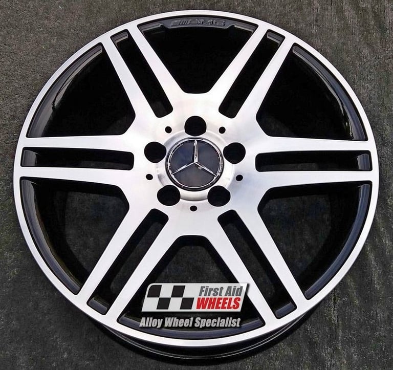 image for R139DCB Swap MERCEDES C CLASS 4X 17'' GENUINE AMG GLOSS BLACK DIAMOND CUT ALLOY WHEELS