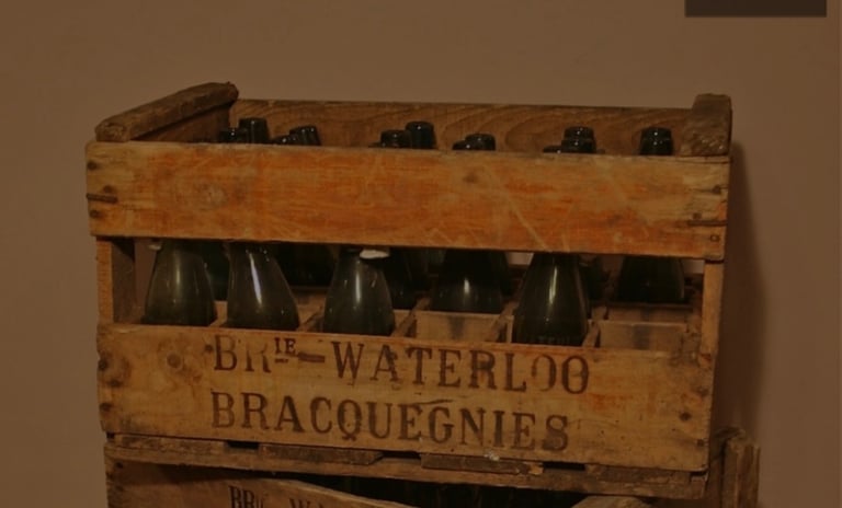 Vintage beer crate + bottles