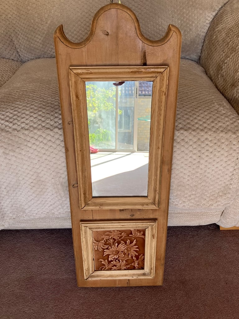 image for Rustic mirror with tile detail