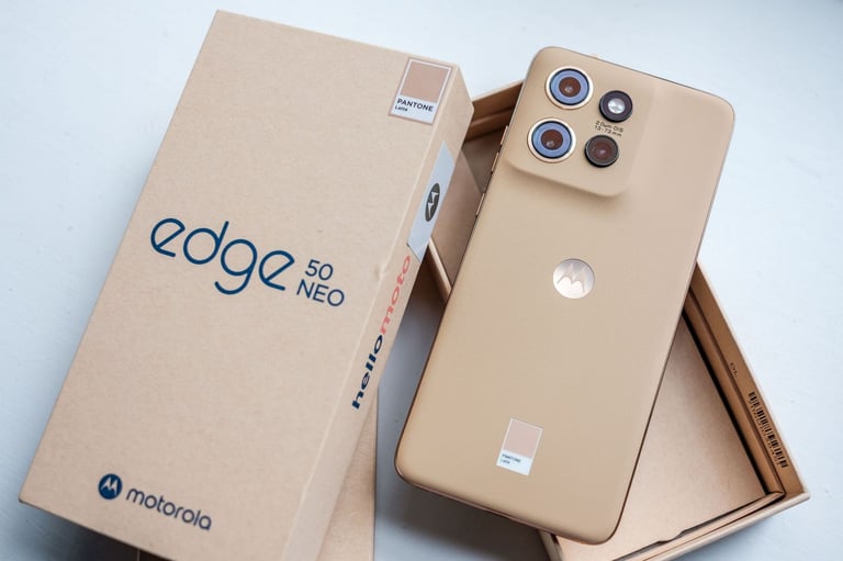 Motorola Edge 50 Neo phone - Latte - Android - 6.4" display - opened, never used