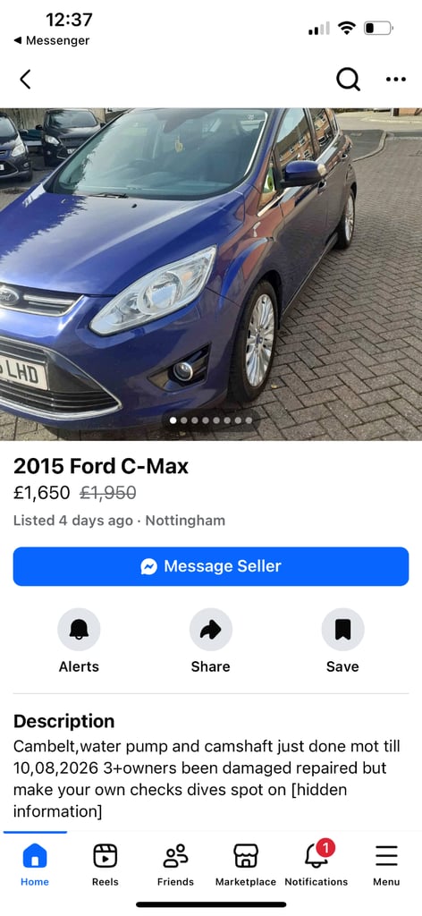image for Ford, C-MAX, MPV, 2015, Manual, 1560 (cc), 5 doors