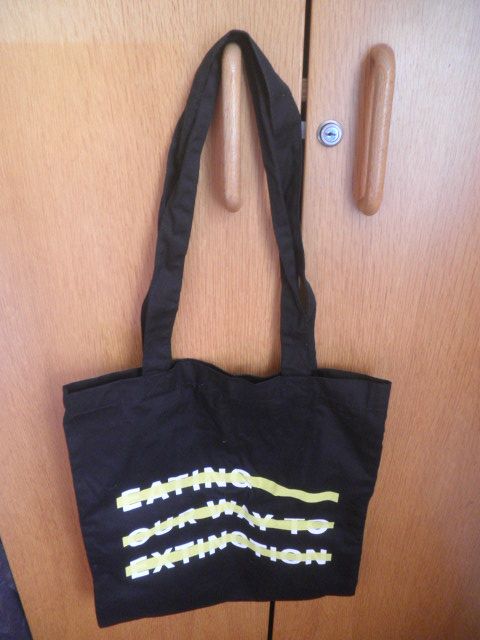 Tote Bag Shopping Bag Reusable – Black Cotton Printed