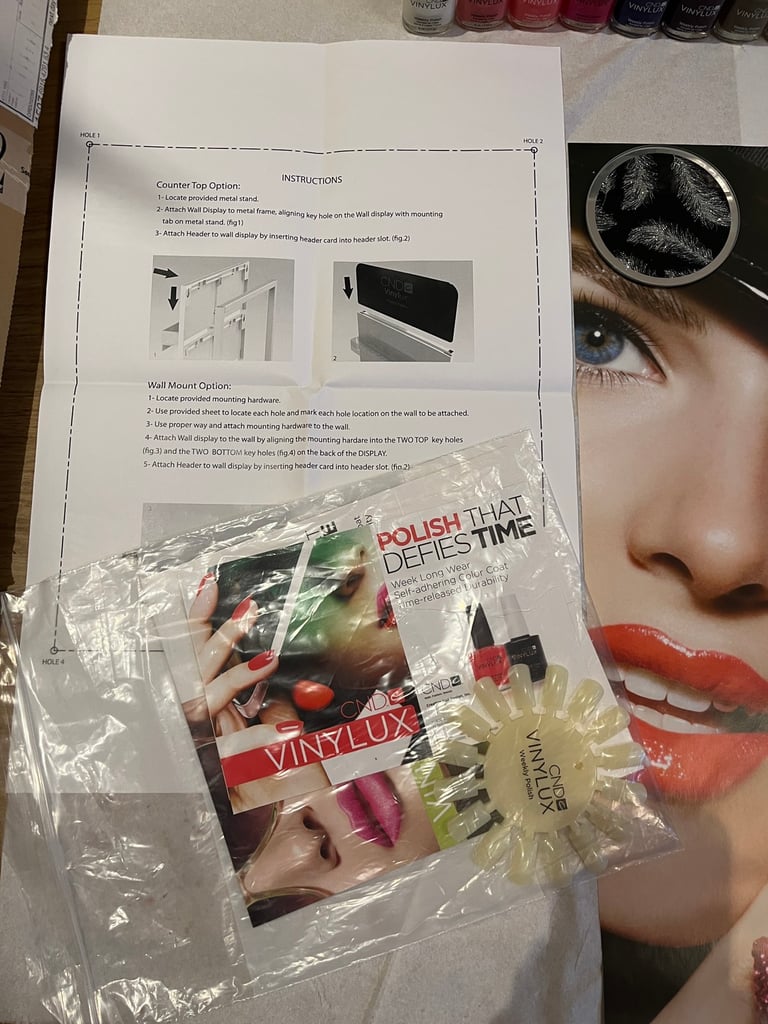 CND VINYLUX DISPLAY KIT WALL RACK START UP SET