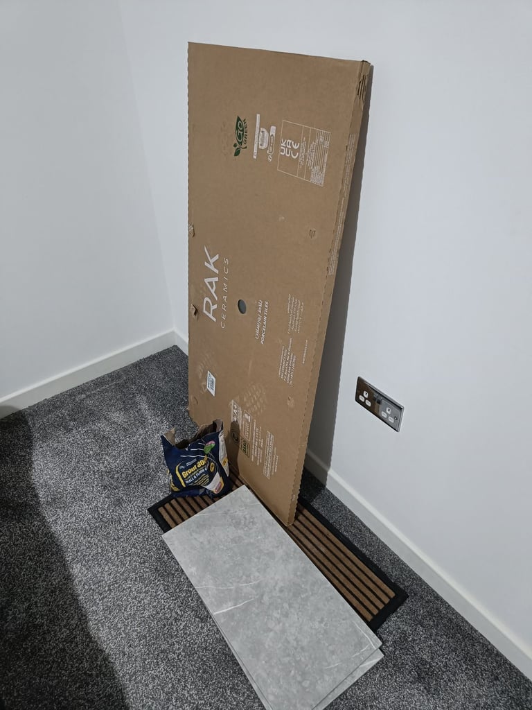 image for Leftover bathroom tiles and grout