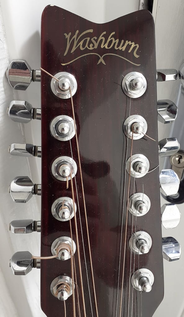 Vintage Natural Washburn D-12-12N 12 String Acoustic guitar 