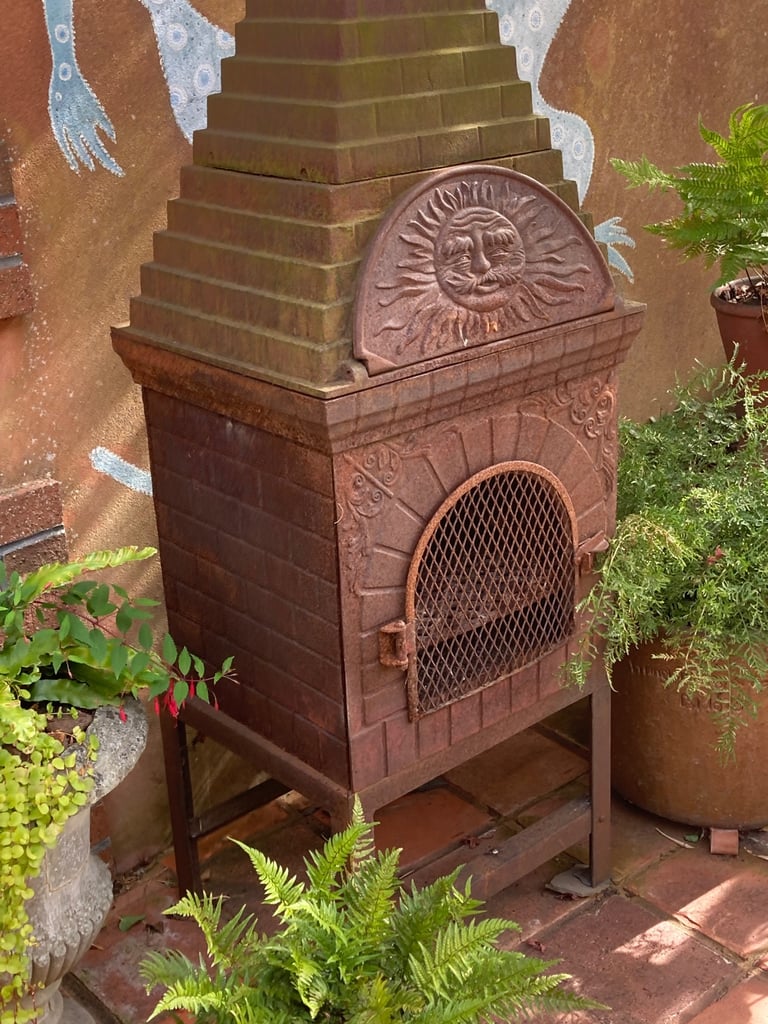 Outdoor garden chiminea