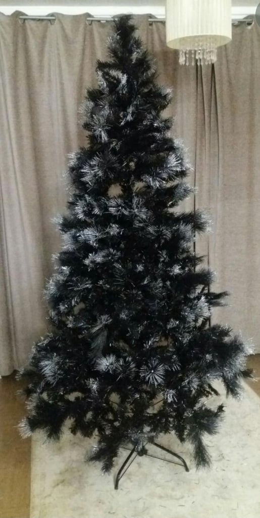 7ft black christmas tree