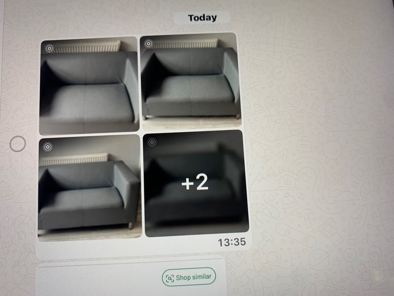 image for Argos 2 seater grey  sofa