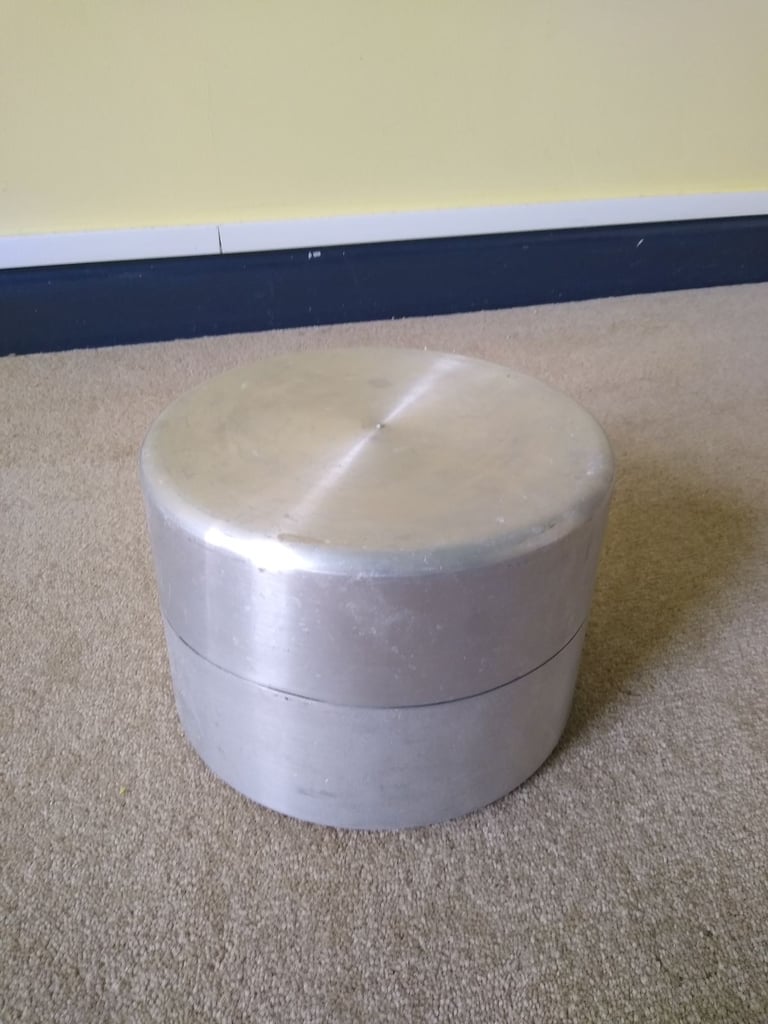 image for 2-Part Spun Aluminium Drum/Container - JOB LOT