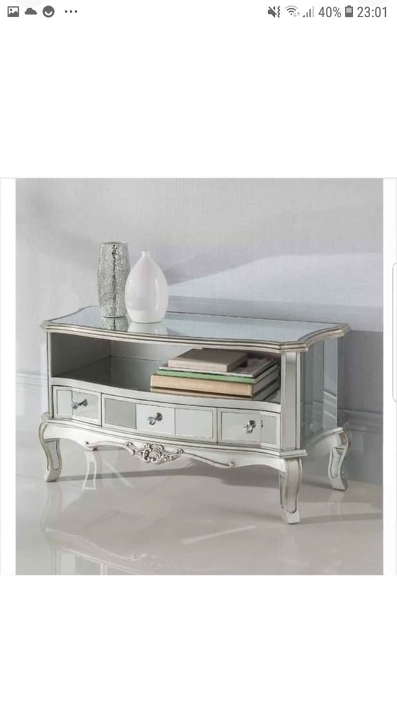 Mirrored tv cabinet or coffee table brand new 