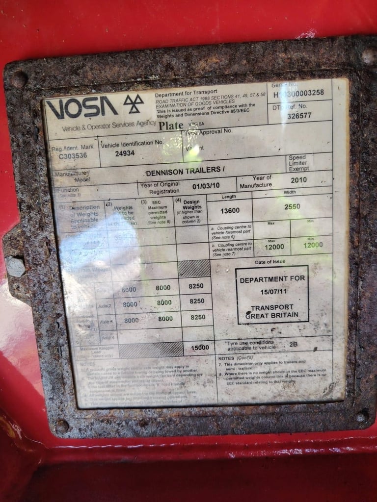 Flat trailer Dennison drum brakes Extendable Other