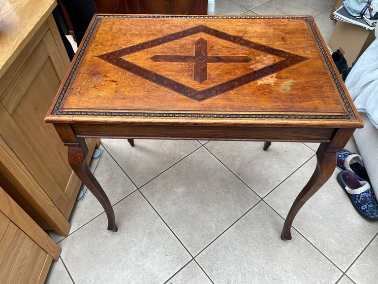 image for Elegant Occasional Table with Marquetry Design