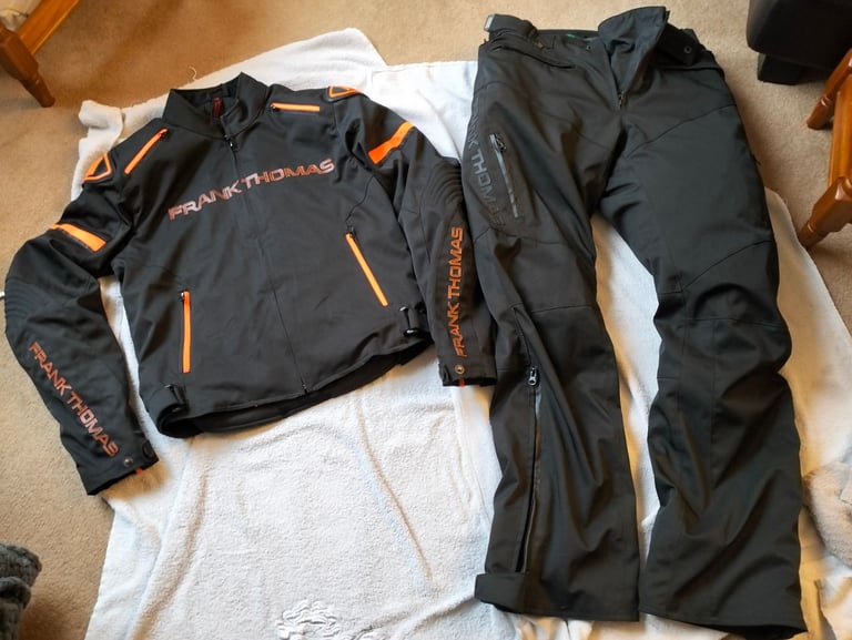 image for Frank Thomas mens Textile Motorcycle Suit  Jacket Medium 40" C & 32" W Trousers