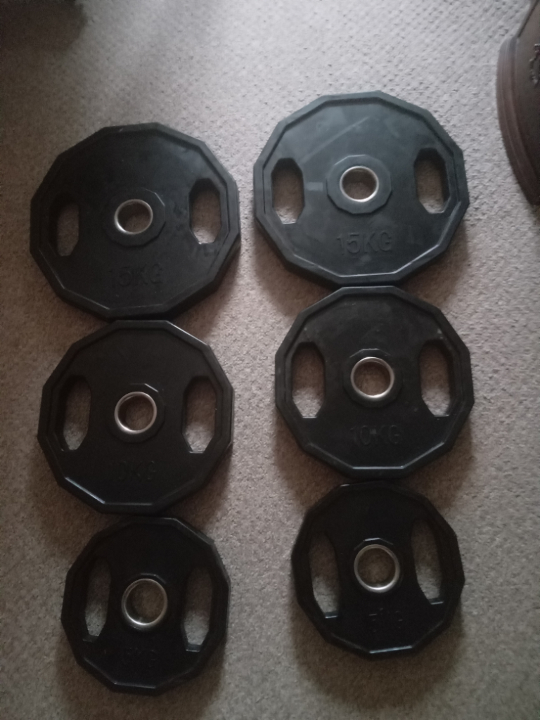  New Olympic weight plates 2x15kg 2x10kg 2x5kg