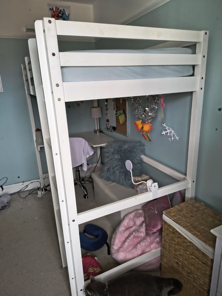 High sleeper with desk