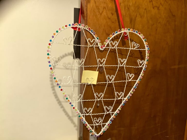 BESPOKE table wedding planner, photo holder, notice board, jewellery holder etc. Stunning in light 