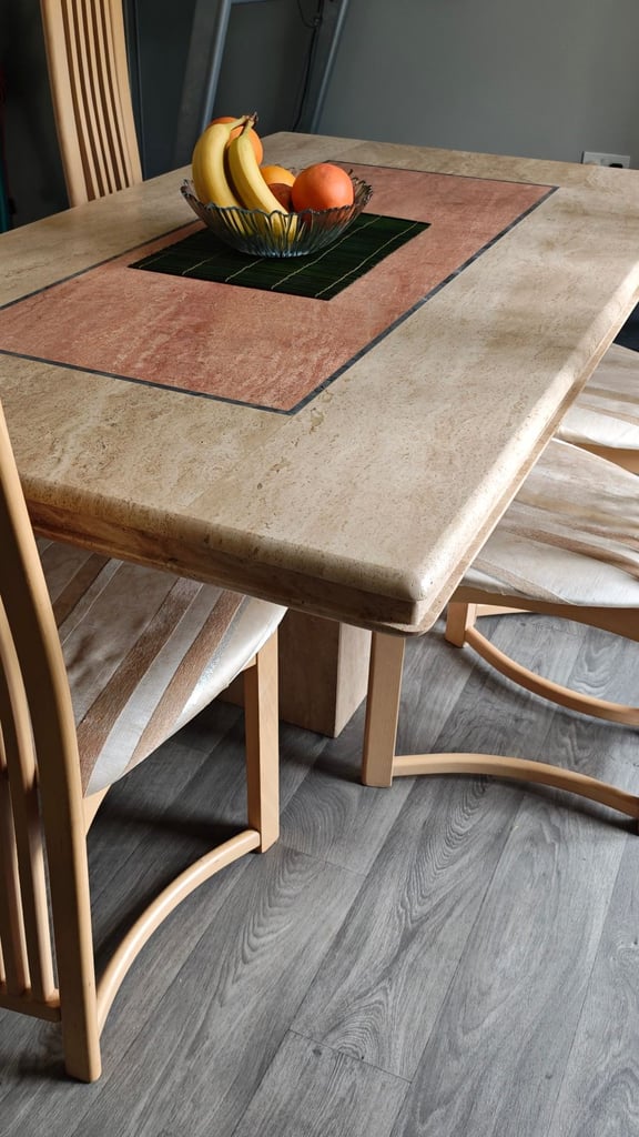 Dining table and chairs Home furniture Smoke free 
