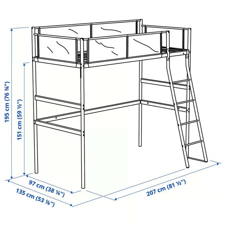 IKEA VITVAL Loft Bed – Great for Kids/Teens!