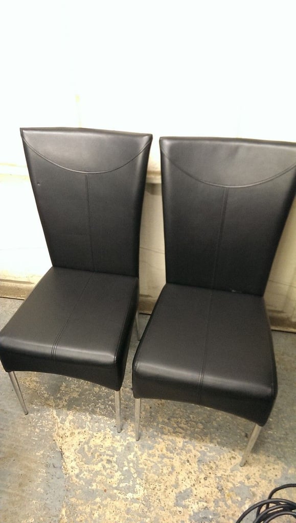 2 x Leather Dining Chairs