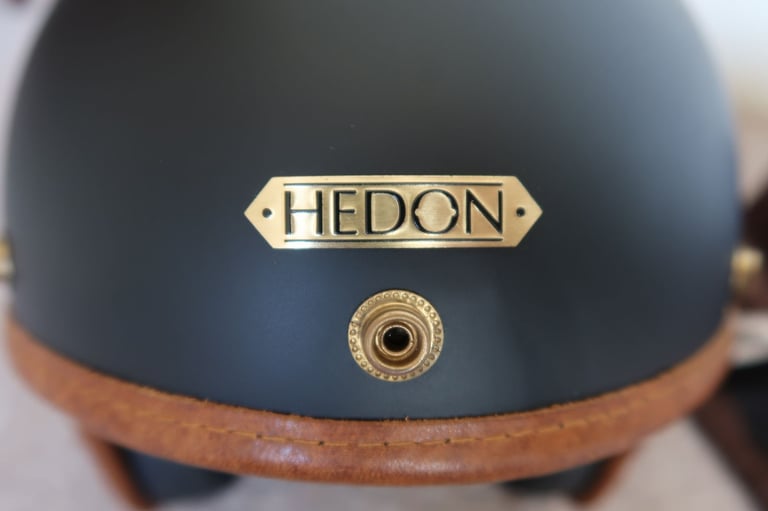 Hedon Hedonist Open Face Motorcycle Helmet with Detachable Clear Visor Size Medium