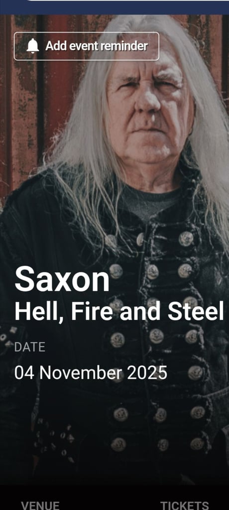 image for Saxon Ticket Ulster Hall Standing 