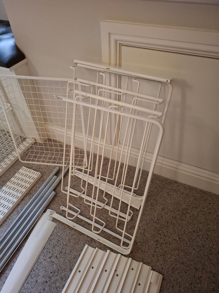 Large White Elfa Closet Storage System