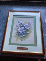 Mounted Embossed 3D Flower Picture
