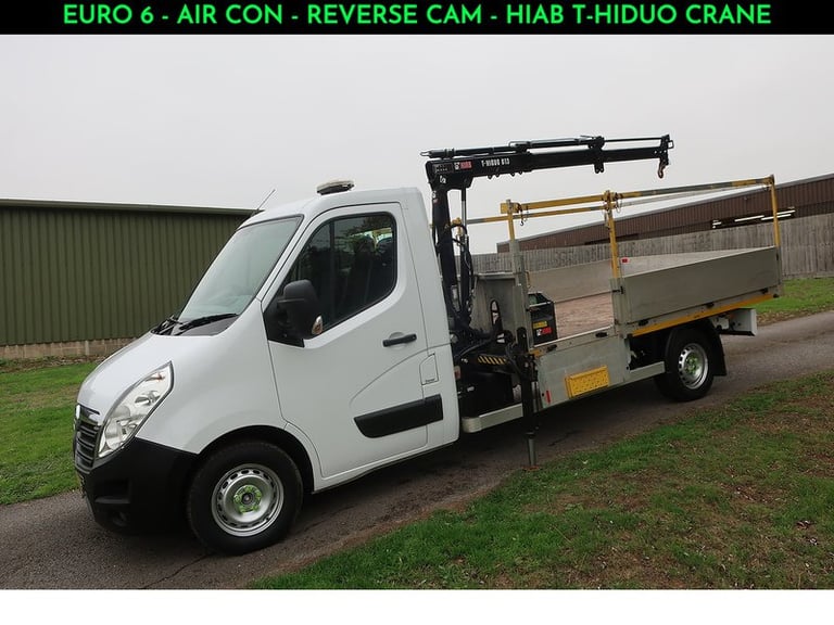 image for 2018 Vauxhall Movano 2.3 CDTi 3500 BiTurbo L3 Dropside With Crane RWD Euro 6 (130 ps) Dropside Di...