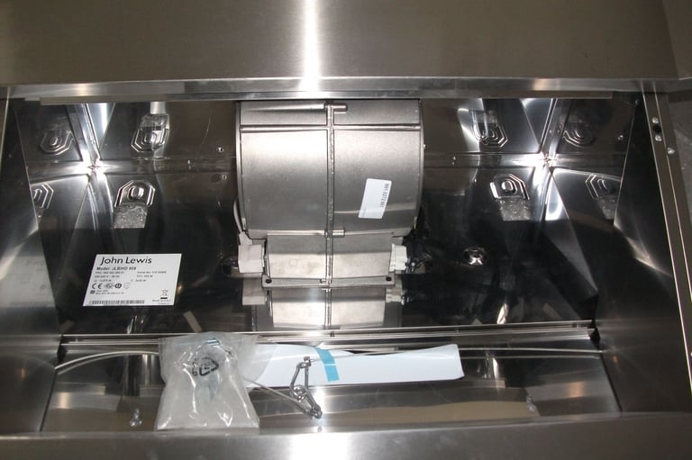 Cooker hood Extractor fan 6 inch John lewis JLBIHD 908 stainless steel