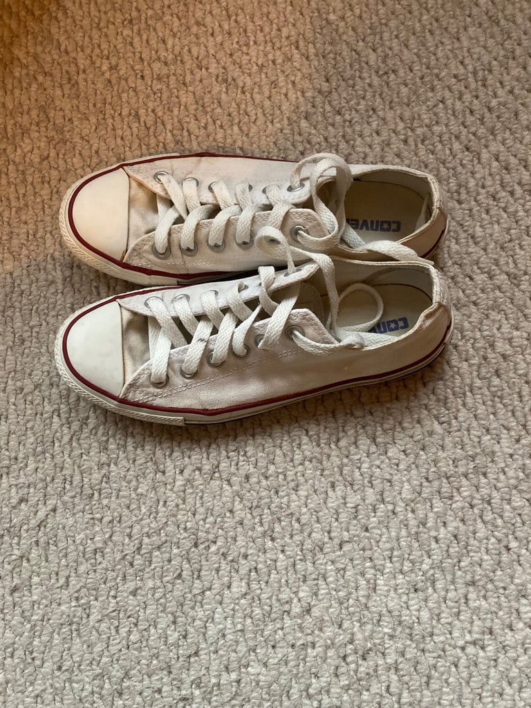 Converse white trainers size 5.5