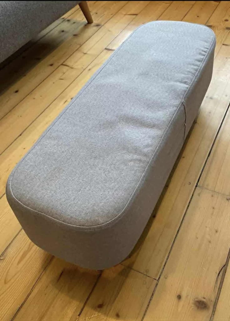 image for Grey Fabric Footstool 