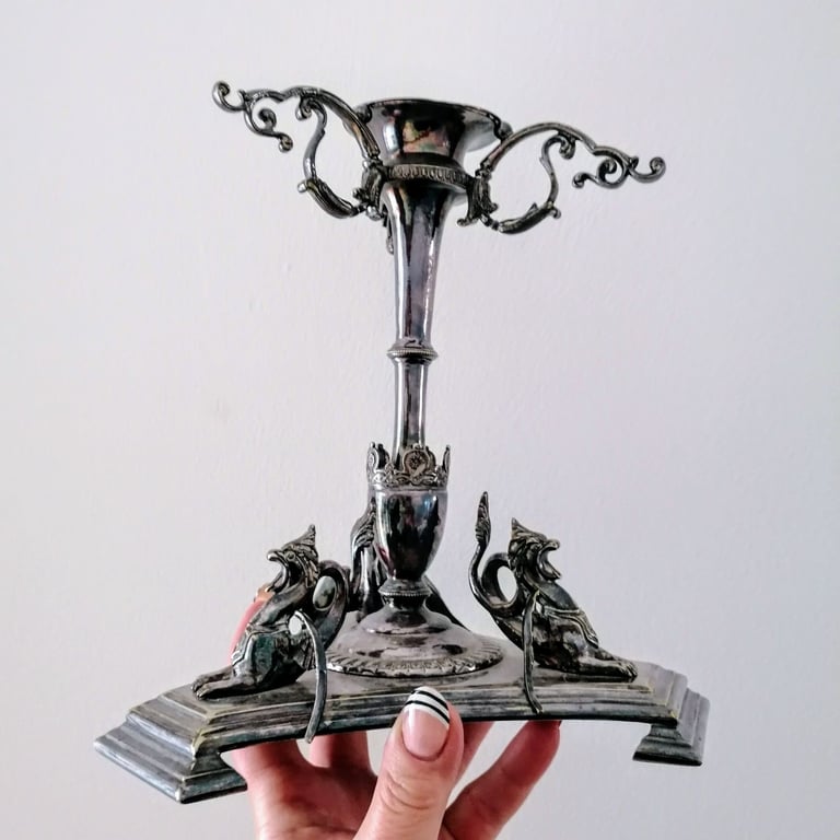 image for Antique English Candle Holder 