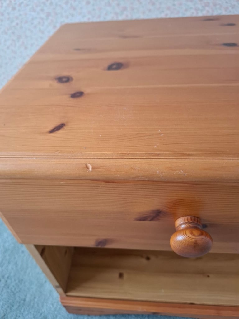 Pine bedside cabinet