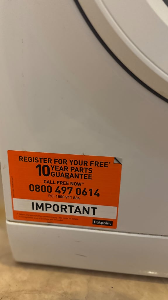 Priced to sell quickly Hotpoint washing machine 