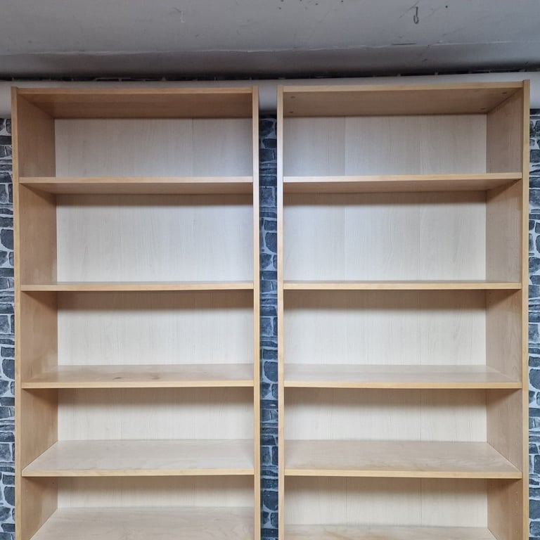 Pair of Tall Wooden Bookcases