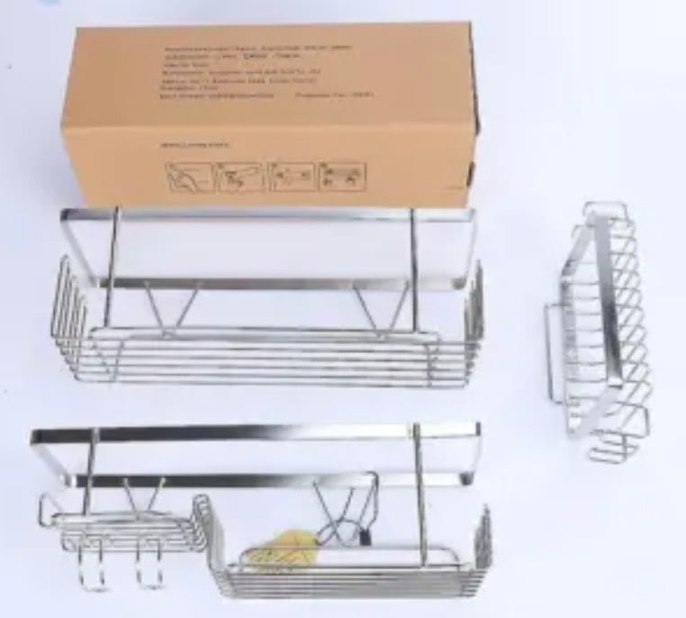 Kegii 3 Pack Shower Caddy, Bathroom Shower Shelf Organiser, Silver  