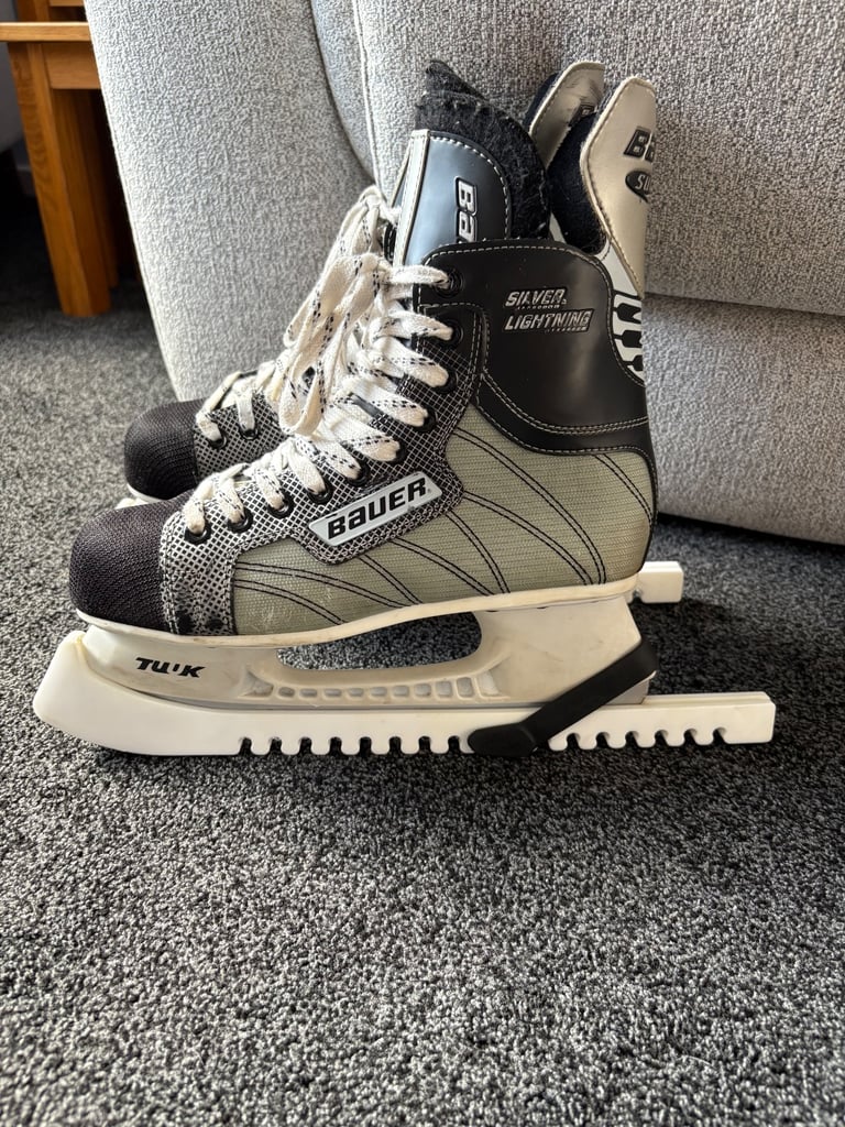 Bauer Supreme Silver Lightning Ice Skates size UK 7.5