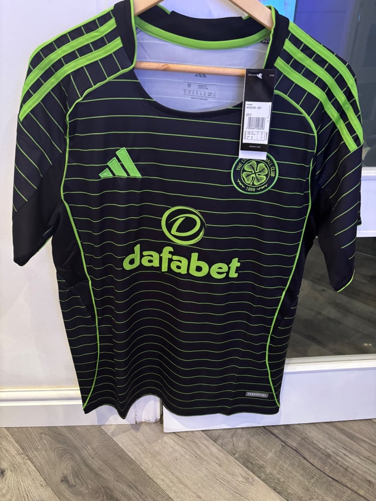 Celtic FC tops - Home, Black away & 3rd away 