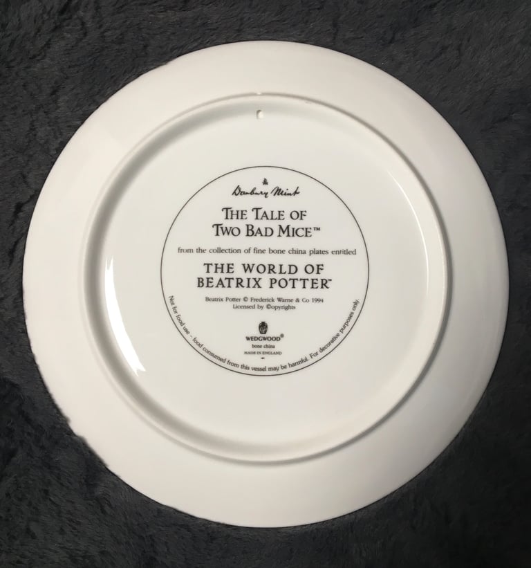 Wedgwood/Danbury mint ‘The world of Beatrix potter’ plate collection  