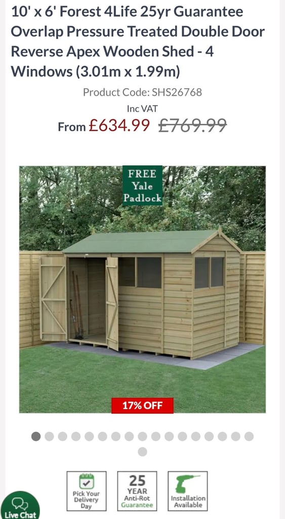image for Brand new 3x2m shed