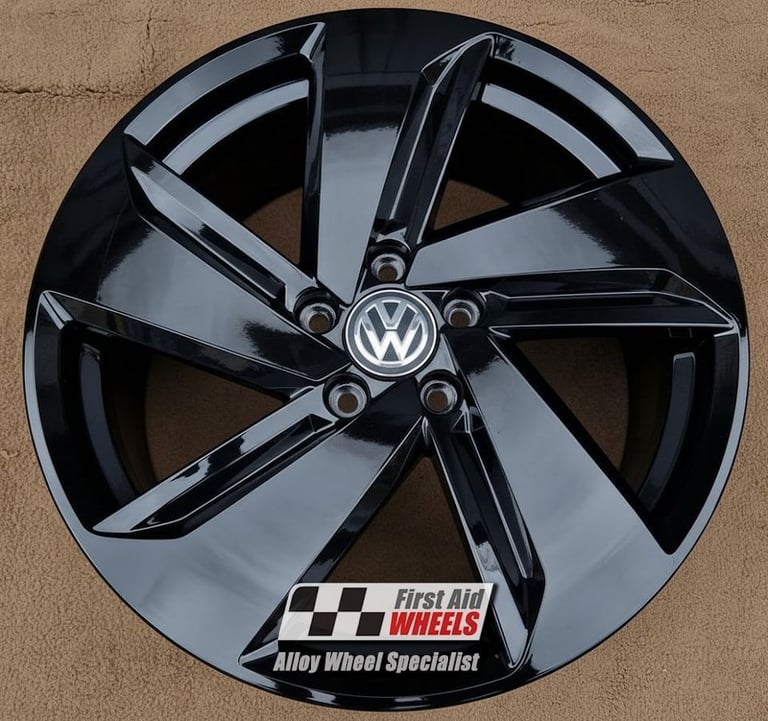 image for R625BG Swap VW GOLF GTI 4X 18'' GENUINE MILTON KEYNES GLOSS BLACK ALLOY WHEELS