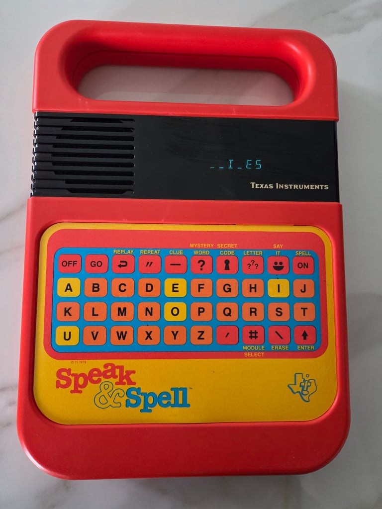 Vintage Speak & Spell toy by Texas Instruments. 